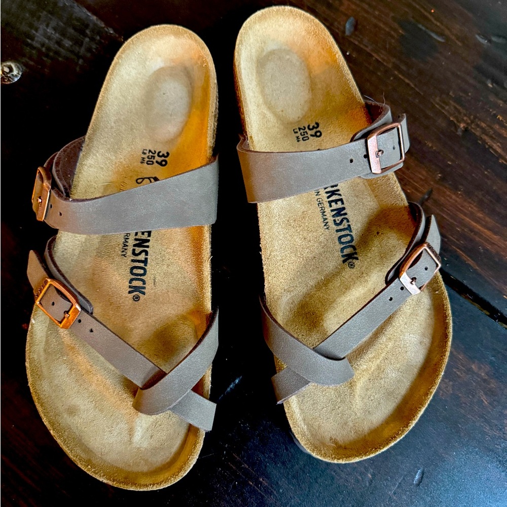 Birkenstock Sandals with Dark Brown Soles